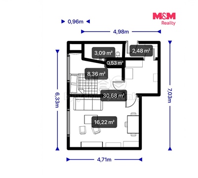 Pronájem bytu 2kk, 37 m² - 8