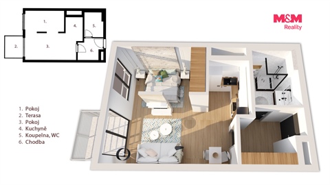 Prodej bytu 1kk, 42 m² - 4
