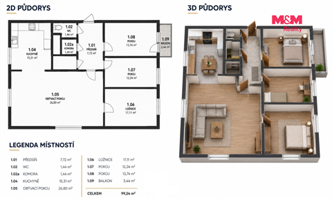 Prodej bytu 4+1, 90 m² 14