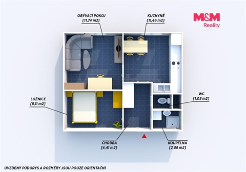 Prodej bytu 2+1, 39 m² - 4