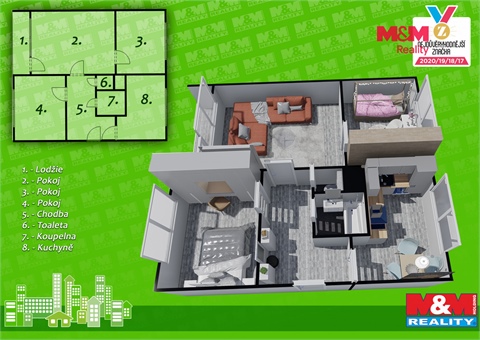 Prodej bytu 3+1, 73 m² - 10