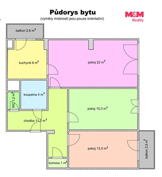 Prodej bytu 3+1, 84 m² 2