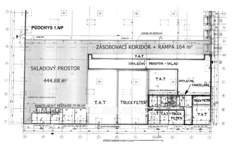 Pronájem skladu / haly, 608 m² 2