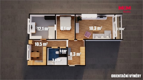 Prodej bytu 3+1, 64 m² 14