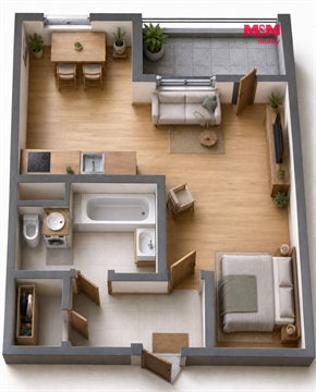 Prodej bytu 1kk, 41 m² 8