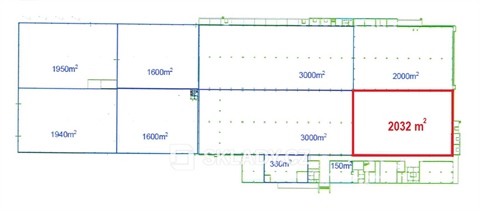 Pronájem skladu / haly, 2 032 m² - 2