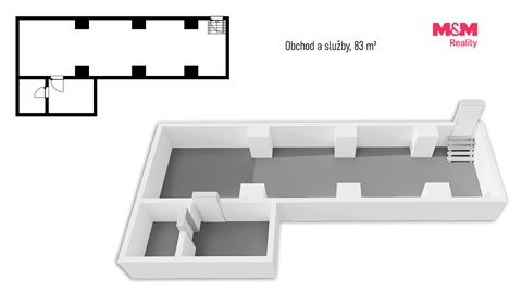 Prodej obchodních prostor, 83 m² - 2