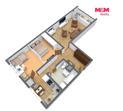 Prodej bytu 2+1, 68 m² - 2
