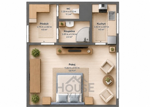 Prodej bytu 1+1, 30 m² 16