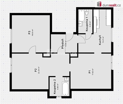 Pronájem bytu 3+1, 90 m² 12