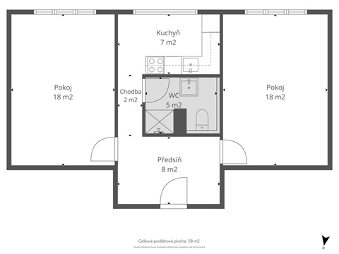 Pronájem bytu 2+1, 69 m² - 14