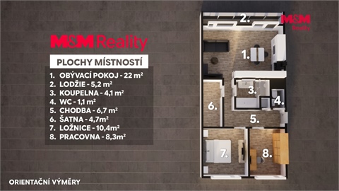 Prodej bytu 3kk, 60 m² 10