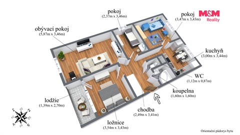 Prodej bytu 4+1, 79 m² 2