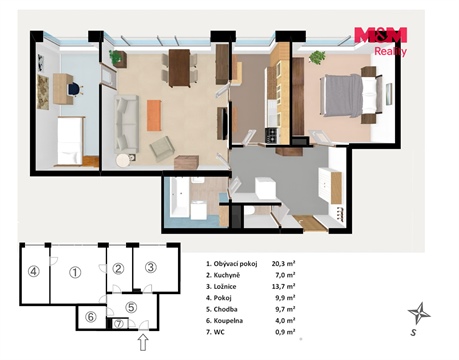 Prodej bytu 3+1, 65 m² 14