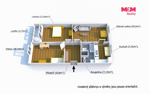 Prodej bytu 3+1, 83 m² 6