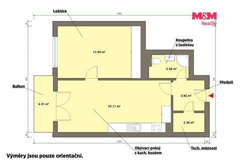 Pronájem bytu 2kk, 53 m² - 2