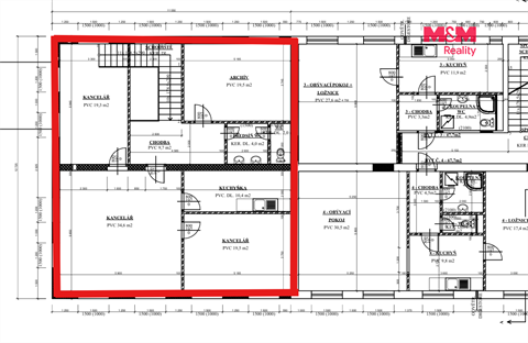 Pronájem kanceláře, 196 m² - 6
