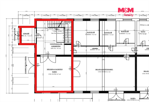 Pronájem kanceláře, 196 m² - 2