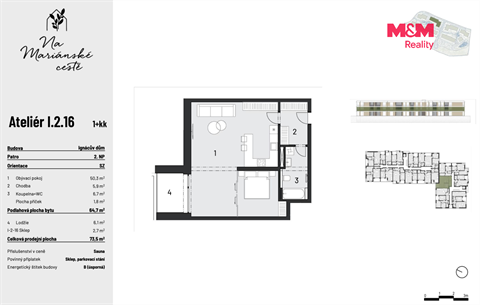 Prodej bytu 2kk, 65 m² 6