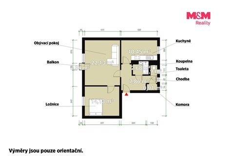 Prodej bytu 2+1, 59 m² - 10
