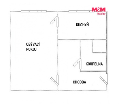 Pronájem bytu 1kk, 38 m² - 4
