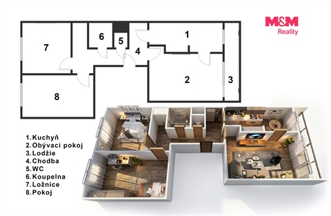 Prodej bytu 3+1, 76 m² - 0