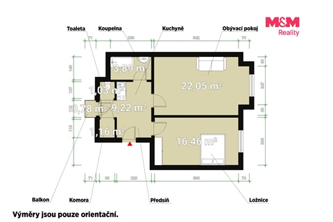Prodej bytu 2kk, 54 m² 12