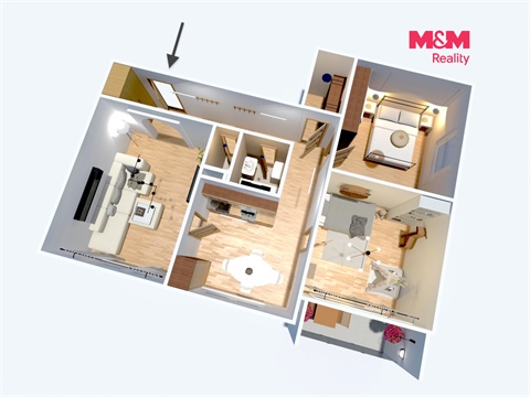 Pronájem bytu 3+1, 66 m² - 4