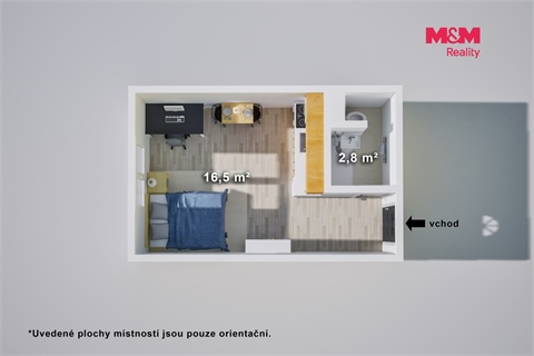 Prodej bytu 1kk, 19 m² - 8