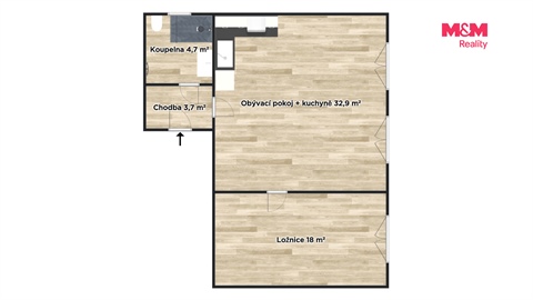 Pronájem bytu 2kk, 59 m² 6