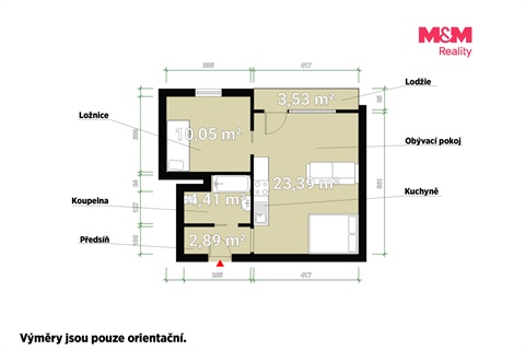 Prodej bytu 2kk, 43 m² 4