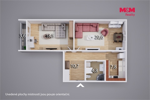 Prodej bytu 2+1, 62 m² - 6
