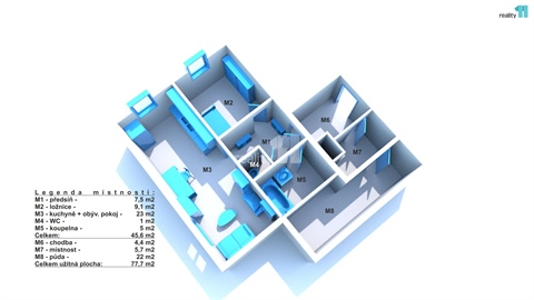 Prodej bytu 1+1, 77 m² - 2