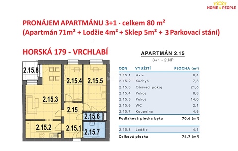 Pronájem bytu 3+1, 80 m² 4