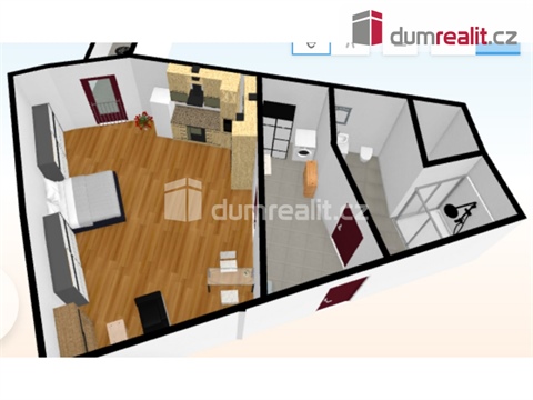 Pronájem bytu 1kk, 34 m² - 10