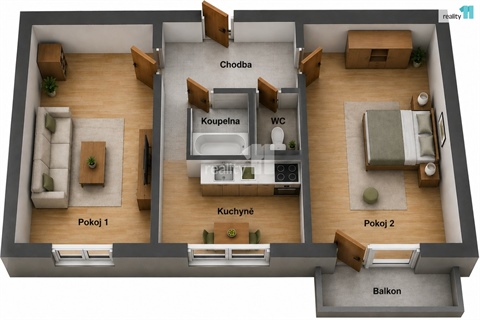 Prodej bytu 2+1, 54 m² 16