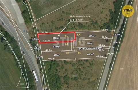 Prodej zahrady, 678 m² - 0