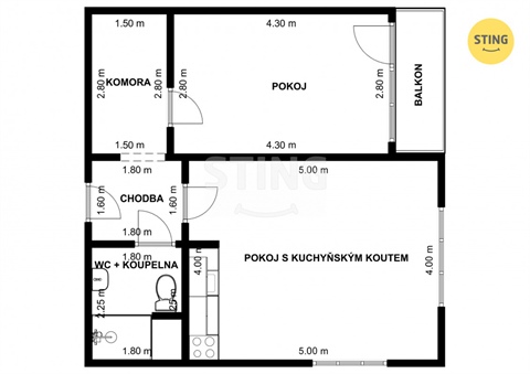 Prodej bytu 2kk, 48 m² 24