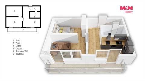 Prodej bytu 1+1, 41 m² - 0
