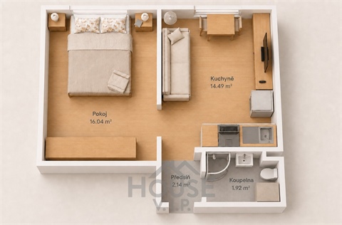 Prodej bytu 2kk, 36 m² - 18
