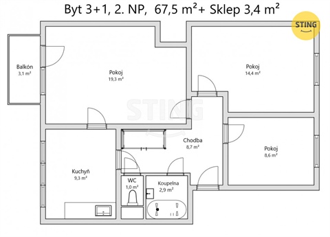 Prodej bytu 3+1, 68 m² - 14