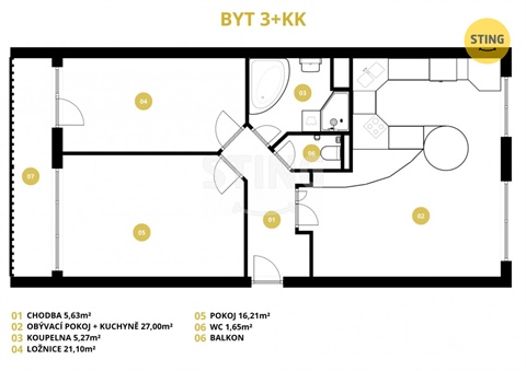 Prodej bytu 3kk, 71 m² 18