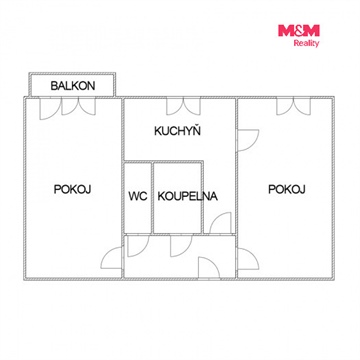 Prodej bytu 2+1, 50 m² - 0