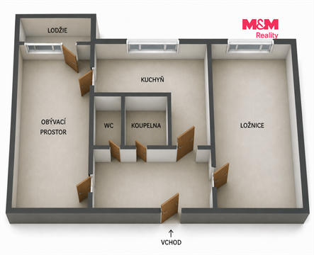 Prodej bytu 2+1, 54 m² 2