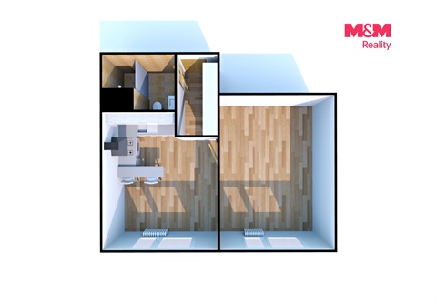 Pronájem bytu 1+1, 36 m² - 4