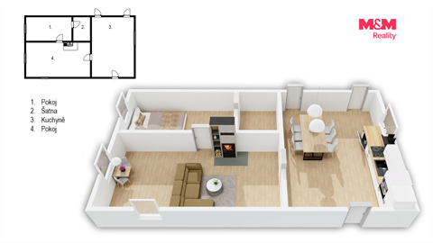 Prodej chaty / chapuly, 57 m² - 0