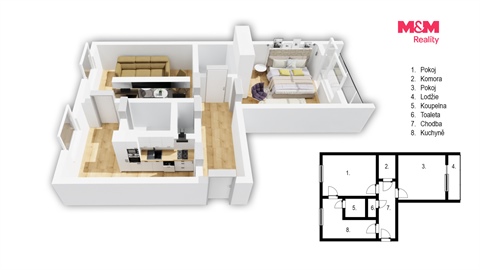 Prodej bytu 2+1, 60 m² 4