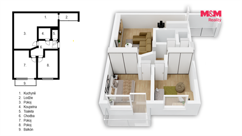 Prodej bytu 3+1, 57 m² 4