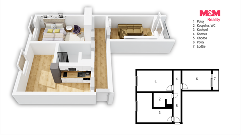Prodej bytu 2+1, 60 m² 6