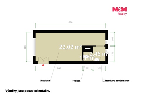Pronájem obchodních prostor, 26 m² 2